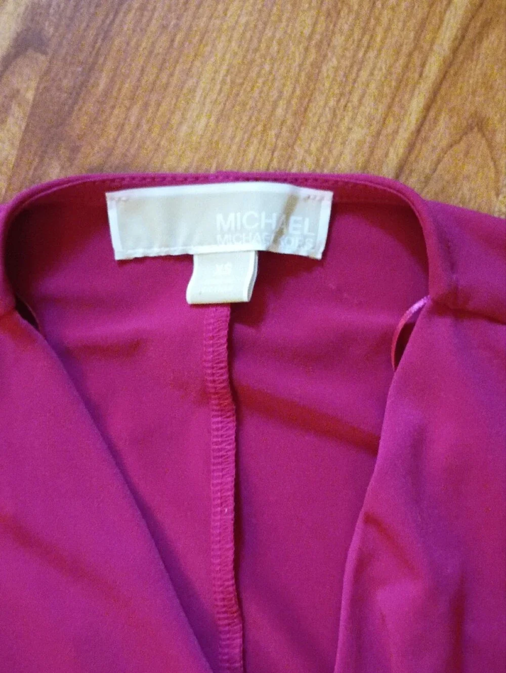 Michael Kors Sleeveless Ruched Sheath Dress in Magenta